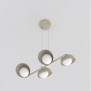 Lampa wisząca Boom Emibig | 4 punkty, szkło, modern
