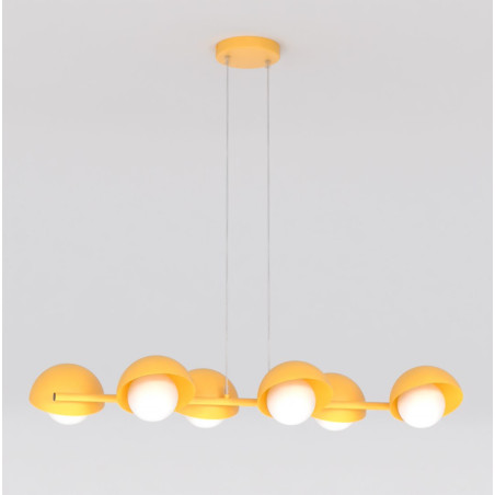 Lampa wisząca Boom | 6 punktów, szklane kule, Emibig