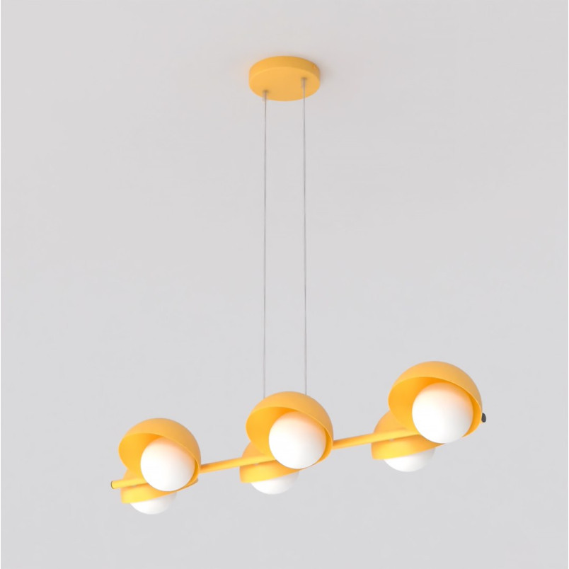 Lampa wisząca Boom | 6 punktów, szklane kule, Emibig
