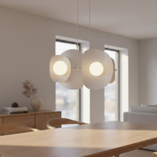 Lampa wisząca modern Emibig | 4 punkty, 54cm | Biały