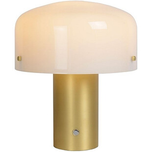 Lampa stołowa Lucide Timon 27 | Biało-mosiężna | Kup online