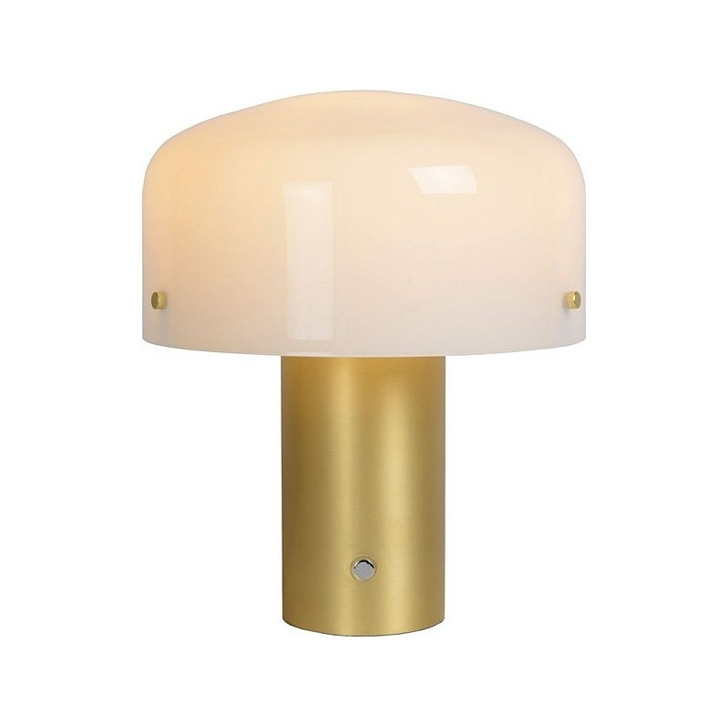 Lampa stołowa Lucide Timon 27 | Biało-mosiężna | Kup online