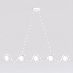 Lampa wisząca Sinus Emibig | 5 szklanych kul, 110cm