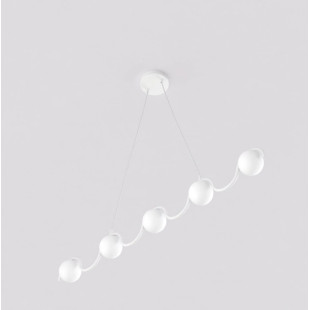 Lampa wisząca Sinus Emibig | 5 szklanych kul, 110cm