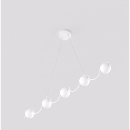 Lampa wisząca Sinus Emibig | 5 szklanych kul, 110cm
