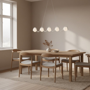 Lampa wisząca Sinus Emibig | 5 szklanych kul, 110cm