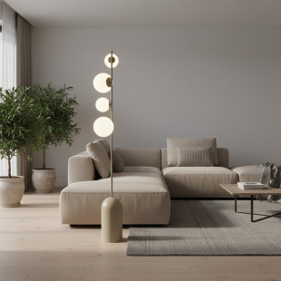 Lampa podłogowa Emibig - szklane kule, nowoczesny design