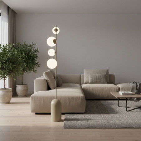 Lampa podłogowa Emibig - szklane kule, nowoczesny design