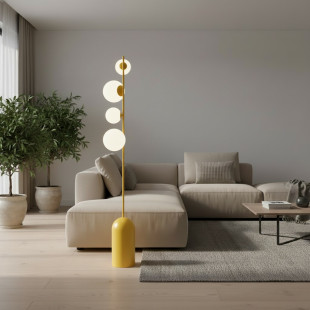 Lampa podłogowa Emibig - szklane kule, nowoczesny design