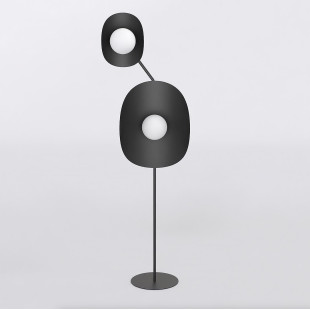 Lampa podłogowa Delulu | Modern, czarna, szklane kule | Emibig