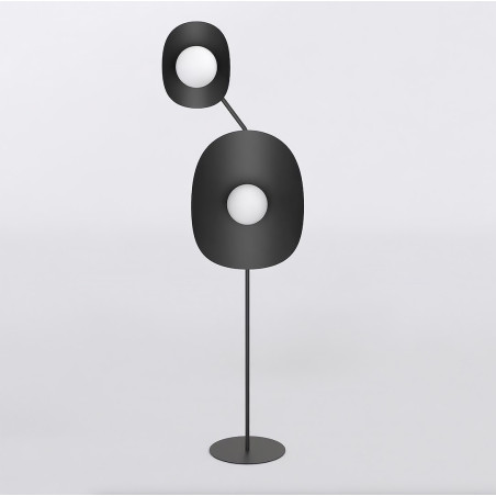 Lampa podłogowa Delulu | Modern, czarna, szklane kule | Emibig
