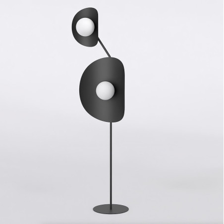 Lampa podłogowa Delulu | Modern, czarna, szklane kule | Emibig