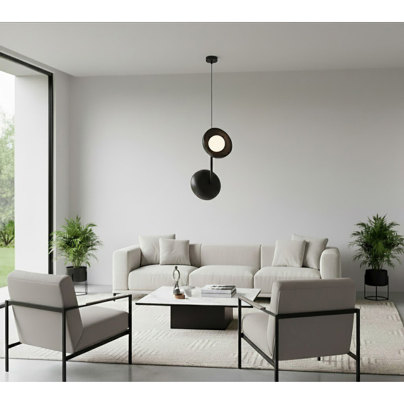Lampa wisząca Vanila Emibig: nowoczesny design, szkło i metal
