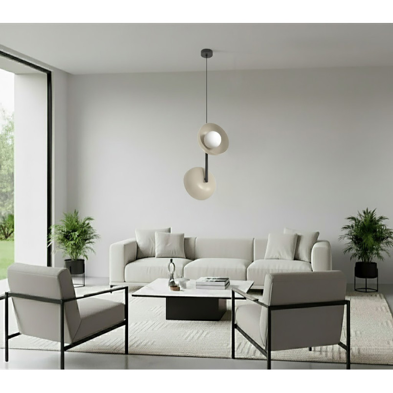 Lampa wisząca Emibig Vanila: nowoczesny design, szkło, 23cm