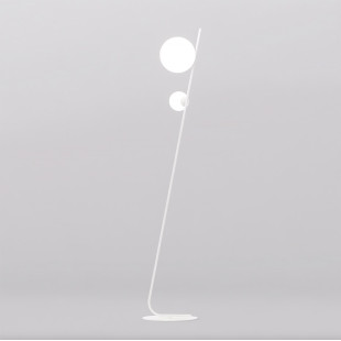 Lampa podłogowa Tatu Emibig | Szkło, Biały, 150cm
