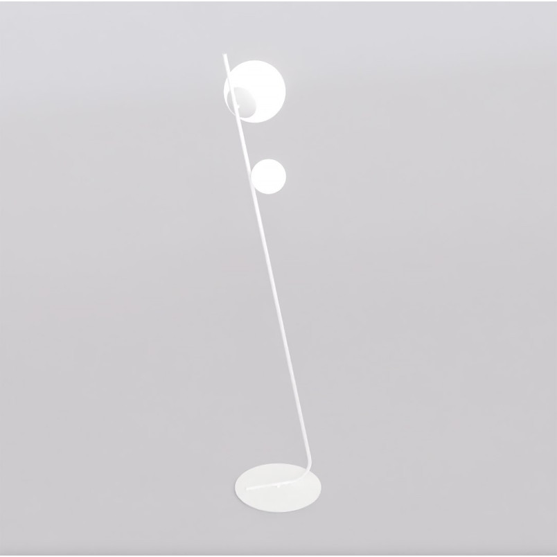 Lampa podłogowa Tatu Emibig | Szkło, Biały, 150cm