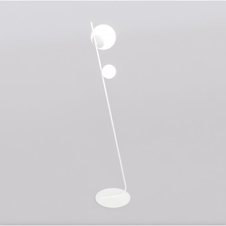 Lampa podłogowa Tatu Emibig | Szkło, Biały, 150cm