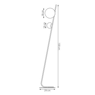 Lampa podłogowa Emibig Tatu | Szkło, Modern, 150cm