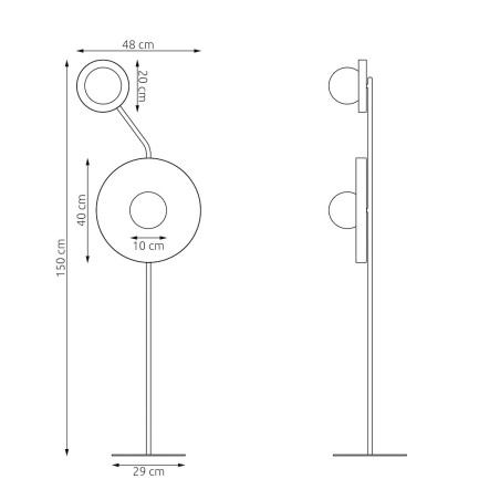 Lampa podłogowa Kiss Emibig | Design, Szkło, 150cm