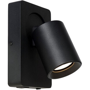 Kinkiet LED Nigel czarny z USB | Lucide - Oświetlenie