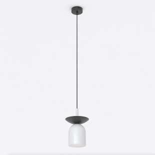 Lampa wisząca retro Ego Emibig | Szara i czarna | Skandynawski styl