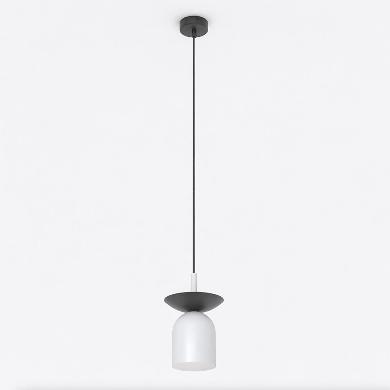 Lampa wisząca retro Ego Emibig | Szara i czarna | Skandynawski styl