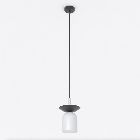 Lampa wisząca retro Ego Emibig | Szara i czarna | Skandynawski styl