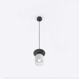 Lampa wisząca retro Ego Emibig | Szara i czarna | Skandynawski styl