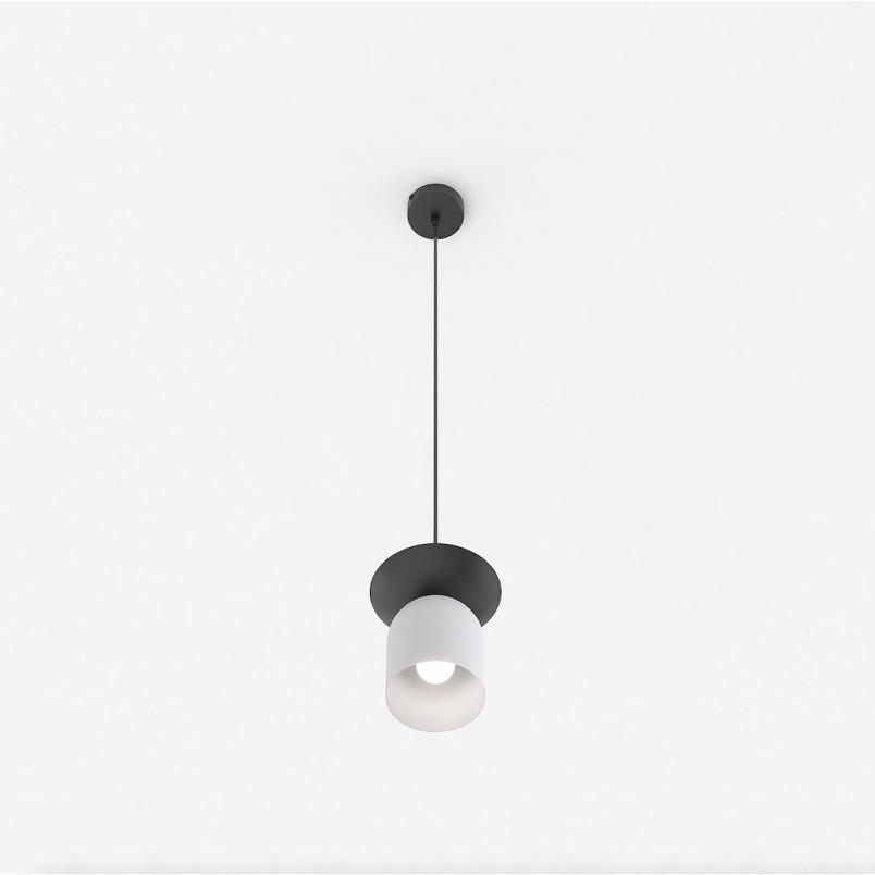Lampa wisząca retro Ego Emibig | Szara i czarna | Skandynawski styl