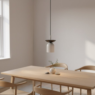 Lampa wisząca retro Ego Emibig | Szara i czarna | Skandynawski styl