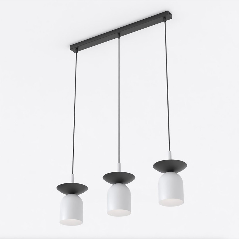 Lampa wisząca Ego 60cm | Retro, szara/czarna | Sklep Emibig