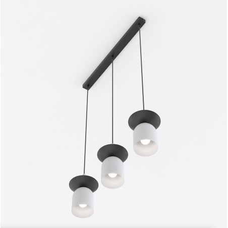 Lampa wisząca Ego 60cm | Retro, szara/czarna | Sklep Emibig