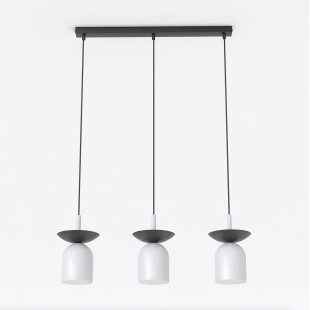 Lampa wisząca Ego 60cm | Retro, szara/czarna | Sklep Emibig