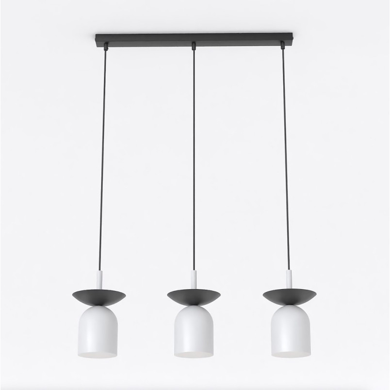 Lampa wisząca Ego 60cm | Retro, szara/czarna | Sklep Emibig