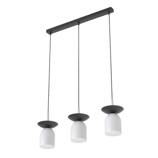 Lampa wisząca Ego 60cm | Retro, szara/czarna | Sklep Emibig