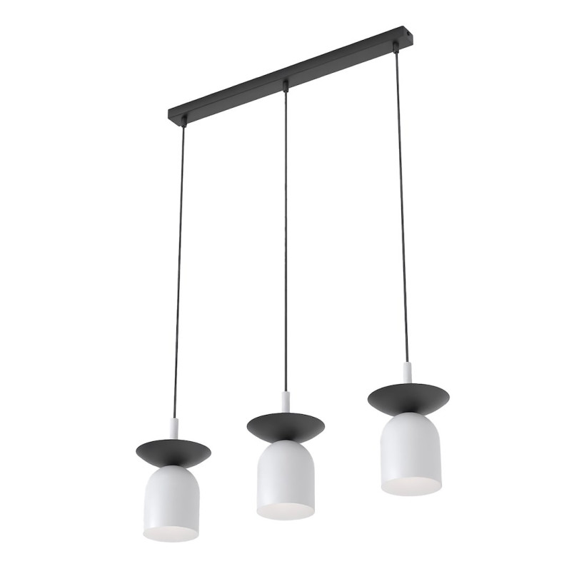 Lampa wisząca Ego 60cm | Retro, szara/czarna | Sklep Emibig