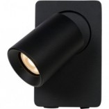Kinkiet LED Nigel czarny z USB | Lucide - Oświetlenie