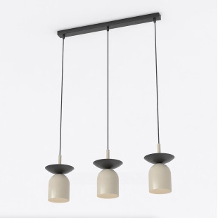 Lampa wisząca Ego 60cm | Retro, beż/czarny | Sklep Emibig