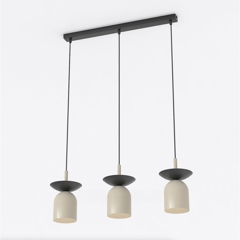 Lampa wisząca Ego 60cm | Retro, beż/czarny | Sklep Emibig