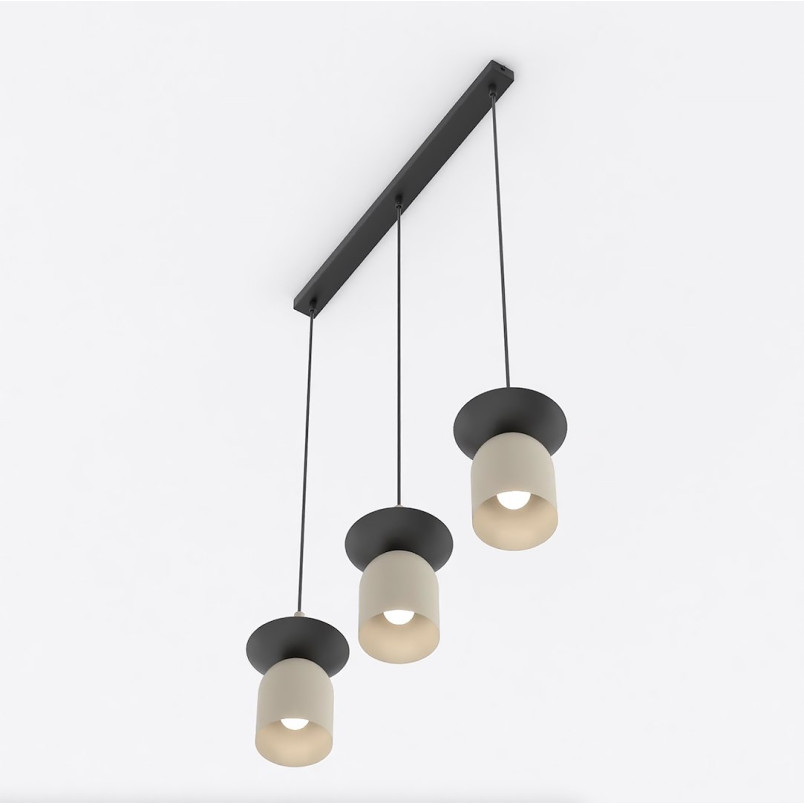 Lampa wisząca Ego 60cm | Retro, beż/czarny | Sklep Emibig