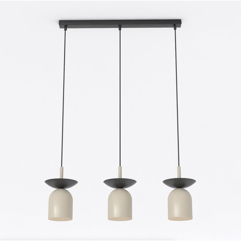 Lampa wisząca Ego 60cm | Retro, beż/czarny | Sklep Emibig