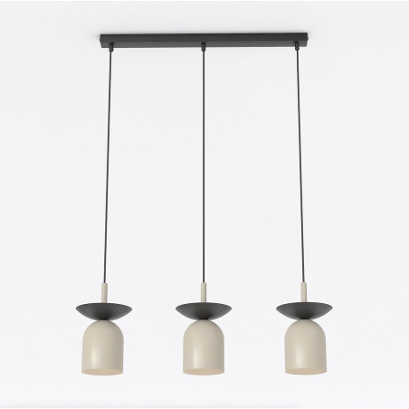 Lampa wisząca Ego 60cm | Retro, beż/czarny | Sklep Emibig