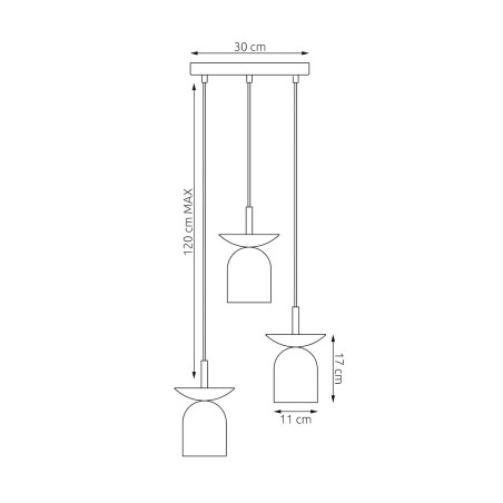 Lampa wisząca Ego 30cm - Retro design Emibig