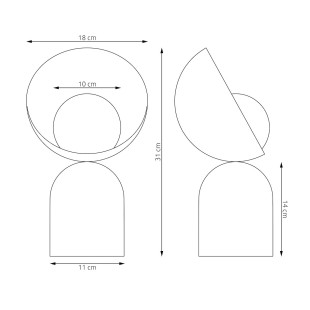 Lampa stołowa Emibig Boto: Designerski styl, szklana kula