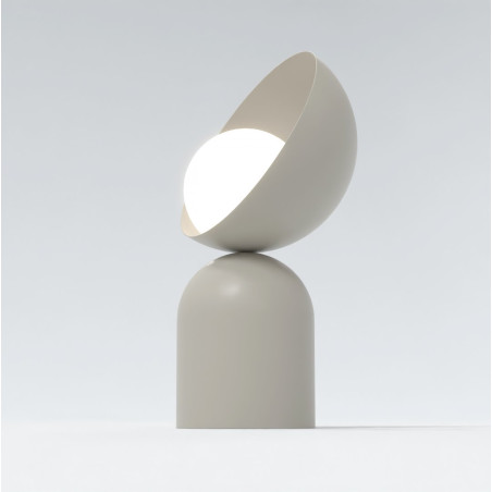Lampa stołowa Emibig Boto | Design, szkło, biało-beżowa