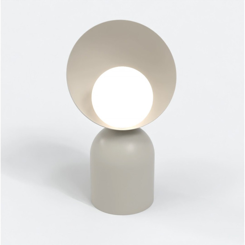 Lampa stołowa Emibig Boto | Design, szkło, biało-beżowa