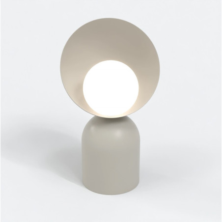 Lampa stołowa Emibig Boto | Design, szkło, biało-beżowa