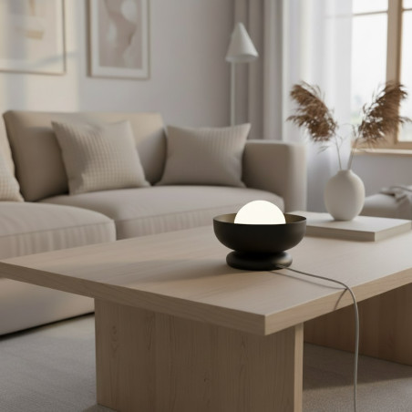 Lampa stołowa szklana Emibig Ozzy | Minimalistyczny design