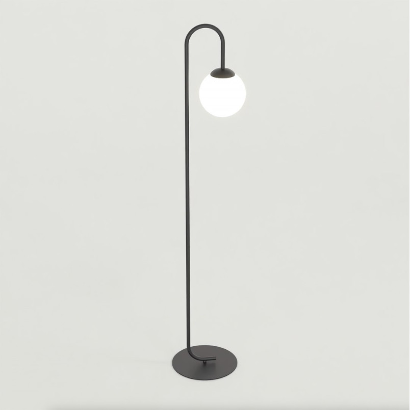 Lampa podłogowa czarna Emibig Flor | Minimalizm i styl