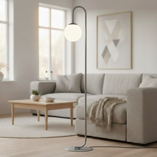 Lampa podłogowa szara Emibig Flor | Design i funkcjonalność